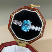925 sterling silver oval ring, alternate view