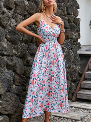 White floral paisley dress, alternate front view