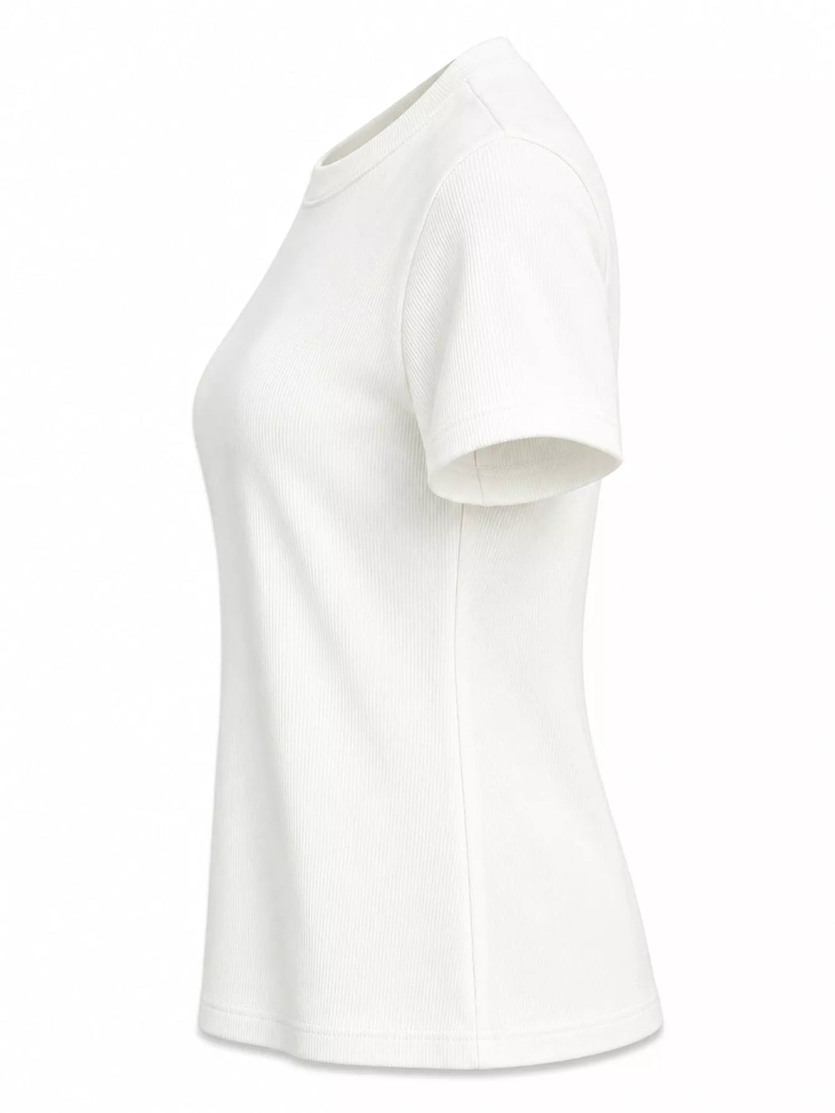 White short-sleeve crew-neck T-shirt shown from the front
