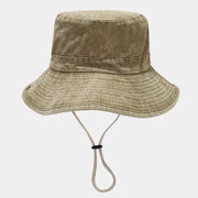 Deep khaki wide-brim sun hat shown from the front