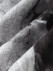 Close-up of charcoal-gray textured shirt fabric
