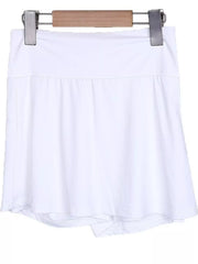 White active skirt showing waistband pocket opening