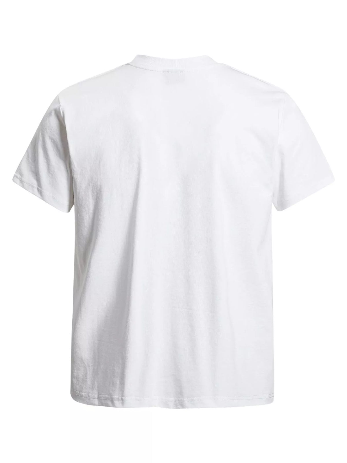 Back of black short-sleeve T-shirt shown plain without a graphic