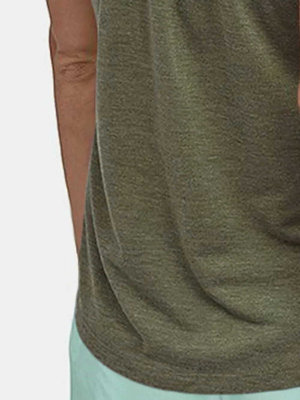 Alternate front view of scoop neck active tank