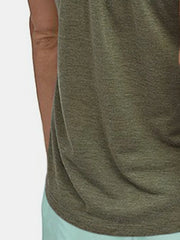 Alternate front view of scoop neck active tank