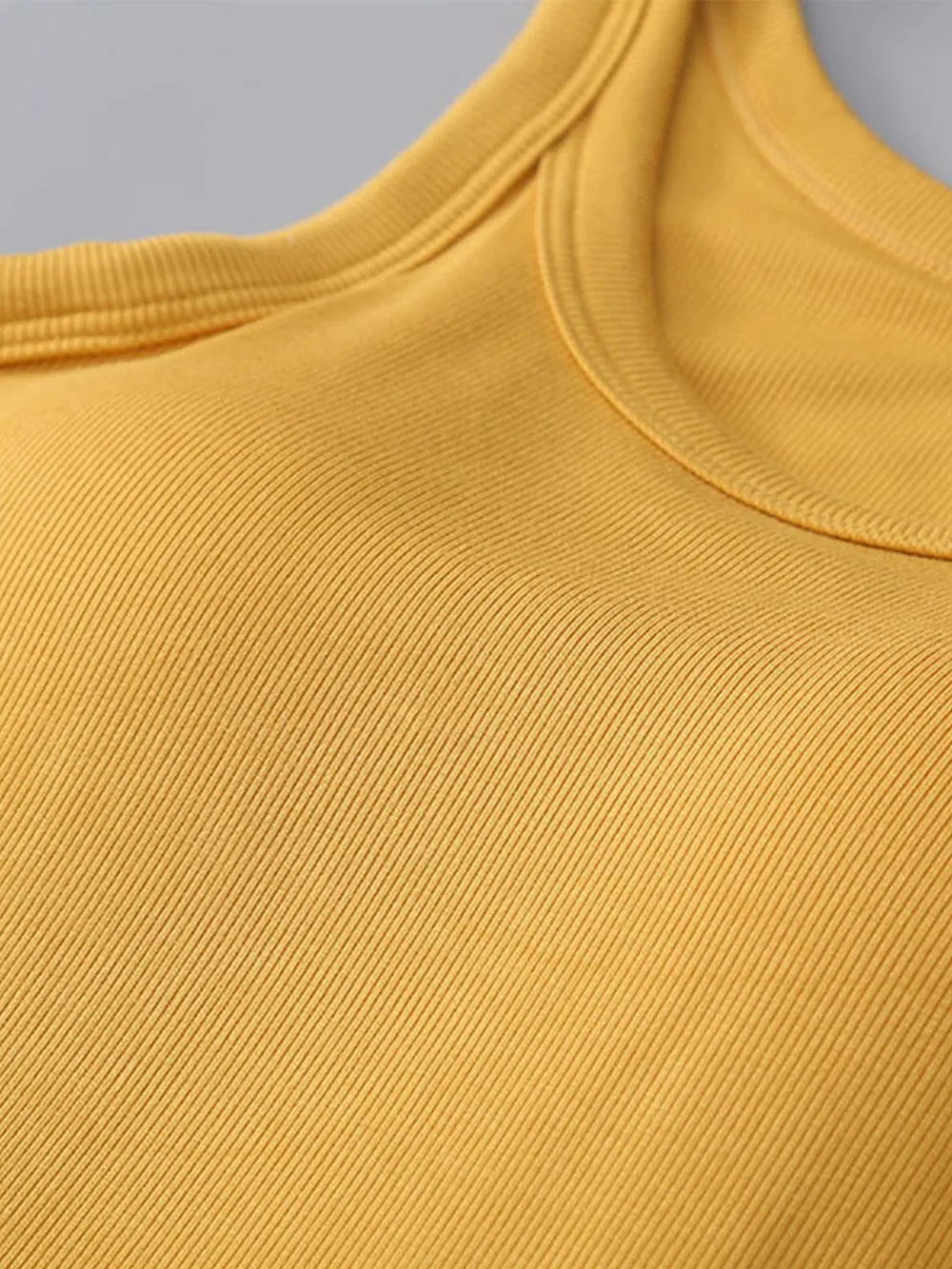 Soft viscose tank top with built-in bra shown in an alternate colour