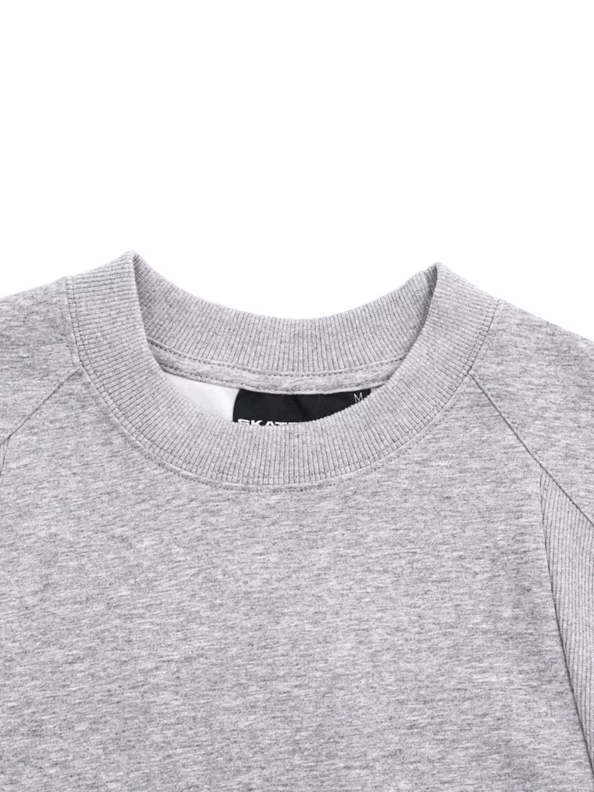 Gray men's crewneck short-sleeve T-shirt shown from the front