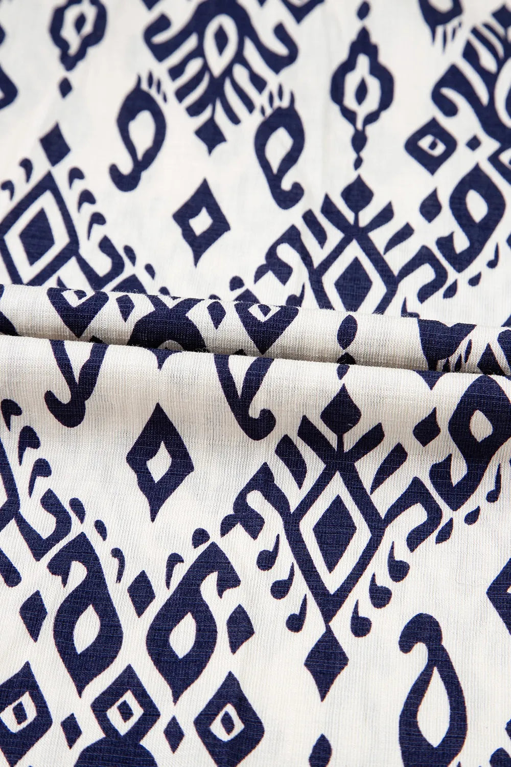 Detail of geometric print fabric