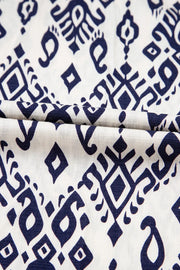 Detail of geometric print fabric