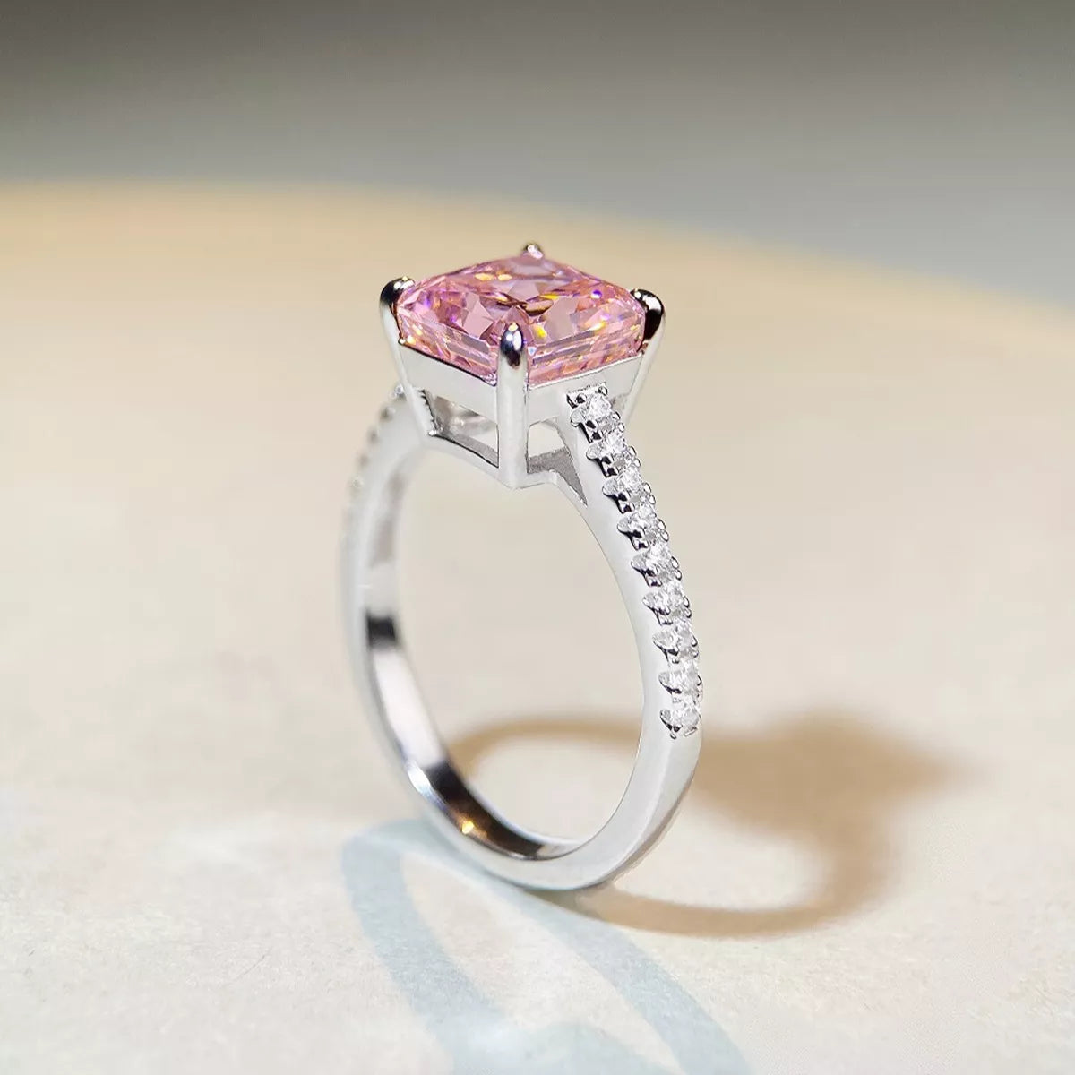 Rear side of ring setting and stone-set band