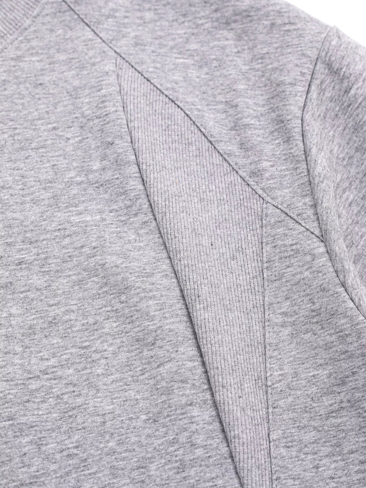 Gray crewneck T-shirt shown beside a matching second shirt